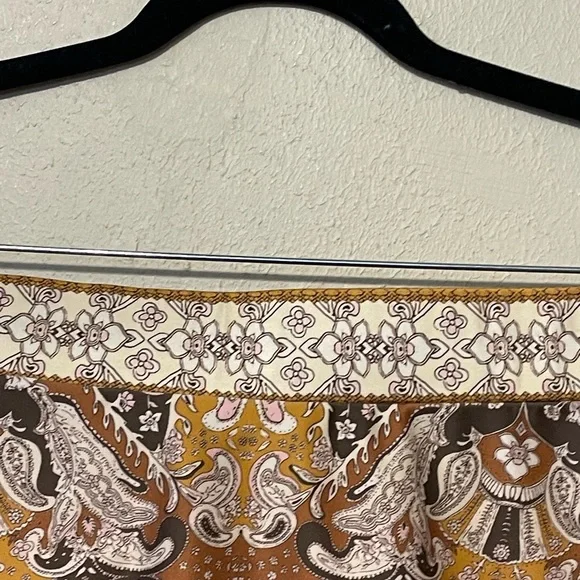 Alana Gunn Campbell High-Waisted Paisley Bottoms Size Medium - Picture 6 of 8